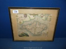 A map of The Isle of Wight, 10 1/2'' x 8''.