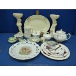 A quantity of china to include a Colclough plate and stand,