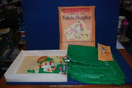 A Subbuteo International Edition table Rugby with instructions.