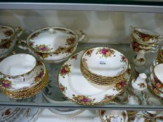 A Royal Albert "Old Country Roses" Dinner service including six dinner,