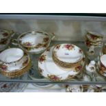 A Royal Albert "Old Country Roses" Dinner service including six dinner,