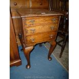 A good quality Oak Workbox table,