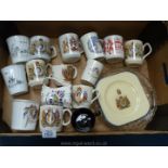 A quantity of commemorative china to include King George & Queen Mary 1911,