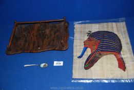 A Papyrus piece of an Egyptian head picture,