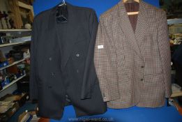 A Roderick Charles charcoal herringbone stripe Suit, 44/46" chest,