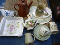 A small quantity of china including Copeland Spode Olympus cup, plates etc,