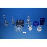 A quantity of glass including small Dartington vase,