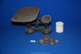 An old scales and weights.