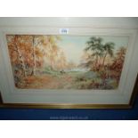 A framed and mounted Watercolour signed lower right J. Hallford Ross.