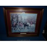 A framed Print entitled "The Meet",