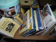 A box of books on Home Craft and Cookery