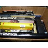 A box of books on Hitler, Third Reich, German Army, etc.