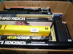 A box of books on Hitler, Third Reich, German Army, etc.