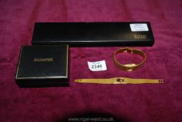 Two ladies dress wristwatches including an Accurist 17 jewel and Rotary,