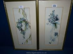 A pair of C. Von Sivers floral Prints, framed and mounted.