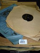 A crate of 78 rpm Records including Sinner or Satan, Let's have another Party, etc.