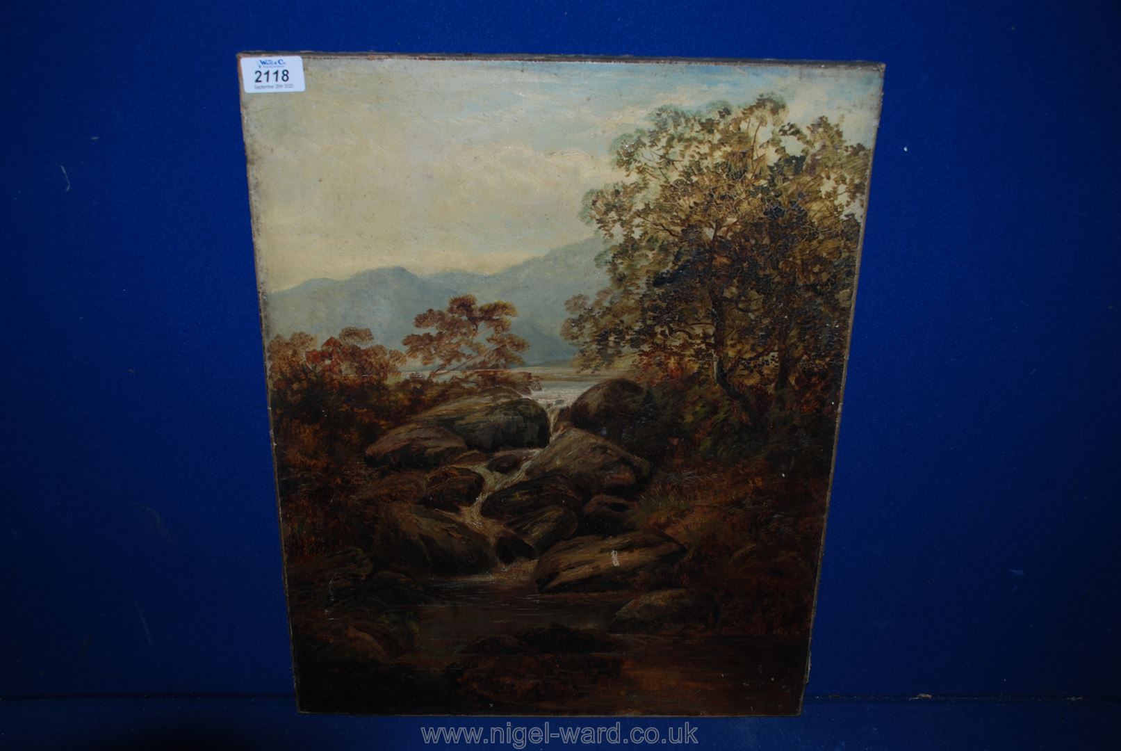 Arthur William Redgate: Oil on canvas of a Welsh river scene, inscribed verso.