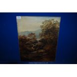 Arthur William Redgate: Oil on canvas of a Welsh river scene, inscribed verso.