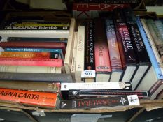 A box of books on Medieval History and Archeology, etc.