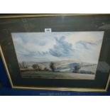 A framed and mounted Watercolour,