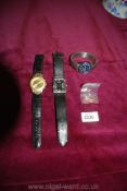 A Timex Indiglo gents watch having expandable bracelet, a gents Sekonda watch,