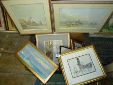 A quantity of Watercolours including Shobdon Barn by Belinda Harvey 1996,