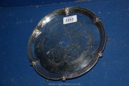 A 19th/20th century Salver, 8 1/2" diameter.