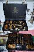 A 69 piece cased gilded Cutlery set.