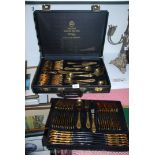 A 69 piece cased gilded Cutlery set.