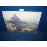 A Watercolour of Loch Narn, signed by Gladys Lines. 15" x 11".