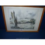 A framed and mounted Watercolour of a winter landscape, signed lower right, John Chapman,