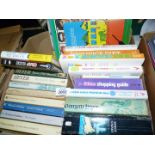 A box of books on Healthy Eating and Winston Graham novels