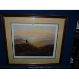 A framed Gerald Coulson Print entitled "Time for Home",