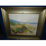 Attributed to Charles Camoin: Pastel landscape of a village, signed,
