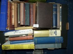 A box of books including J.M. Barrie, Agatha Christie, etc.