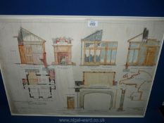 A framed set of Drawings for The Proposed Alterations to Chester House,