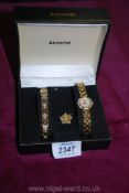 A boxed Accurist wristwatch and bracelet set.