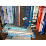 A box of books on naval wars and Warships