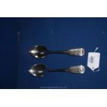 Two Silver serving spoons, London 1819, maker B.E.