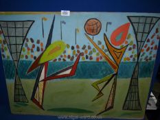 A modernist football painting,