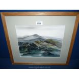 A framed and mounted Watercolour depicting Snowdonia mountain range by the artist Doreen Bonham,