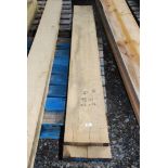 Oak timber 9 3/4'' x 1'' x 83'' long plus 10 1/4'' x 1 1/2'' x 83'' long.