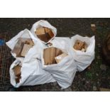 Six bags of Softwood off cuts for firewood.