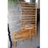 A Pine single bed frame.