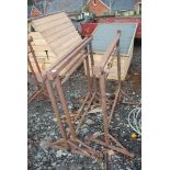 A pair of Adjustable Builder's trestles plus one other.