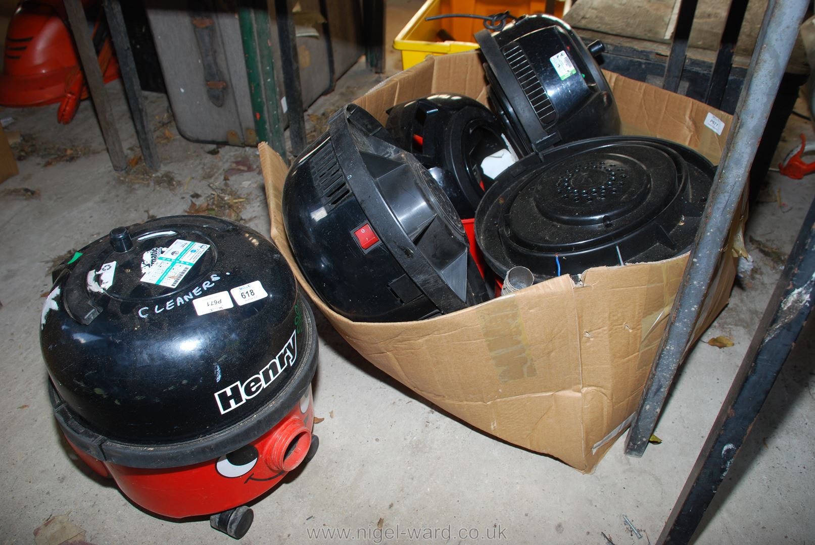 A quantity of Henry vacuum cleaner spares.