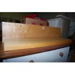 A pair of floating shelves 43'' long x 10'' deep.