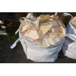 A bag of softwood off cuts for firewood.