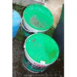 Two tubs of Green Star Tile Adhesive etc.