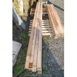 16 lengths of softwood 3'' x 1'' x 162''.